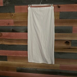 Garage Ribbed Stretchy Pull On Skirt side slit